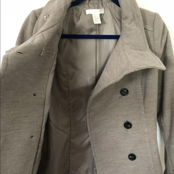 H&M beige pea coat jacket size US 6 EUR 36 - Picture 6 of 6